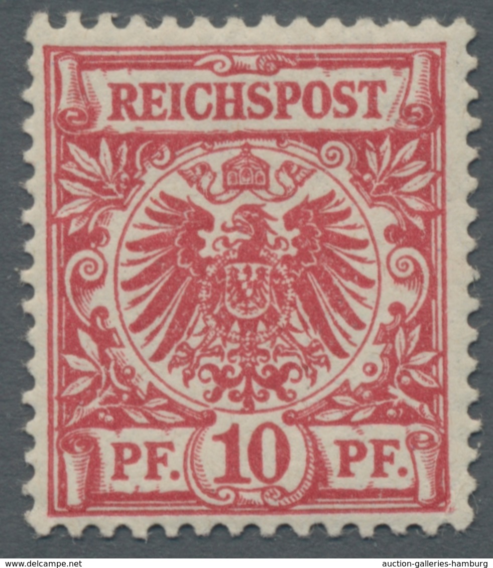 Deutsches Reich - Krone / Adler: 1889, "Krone/Adler" 10 Pfennig Postfrisch In Der Seltenen Farbe Dun - Used Stamps