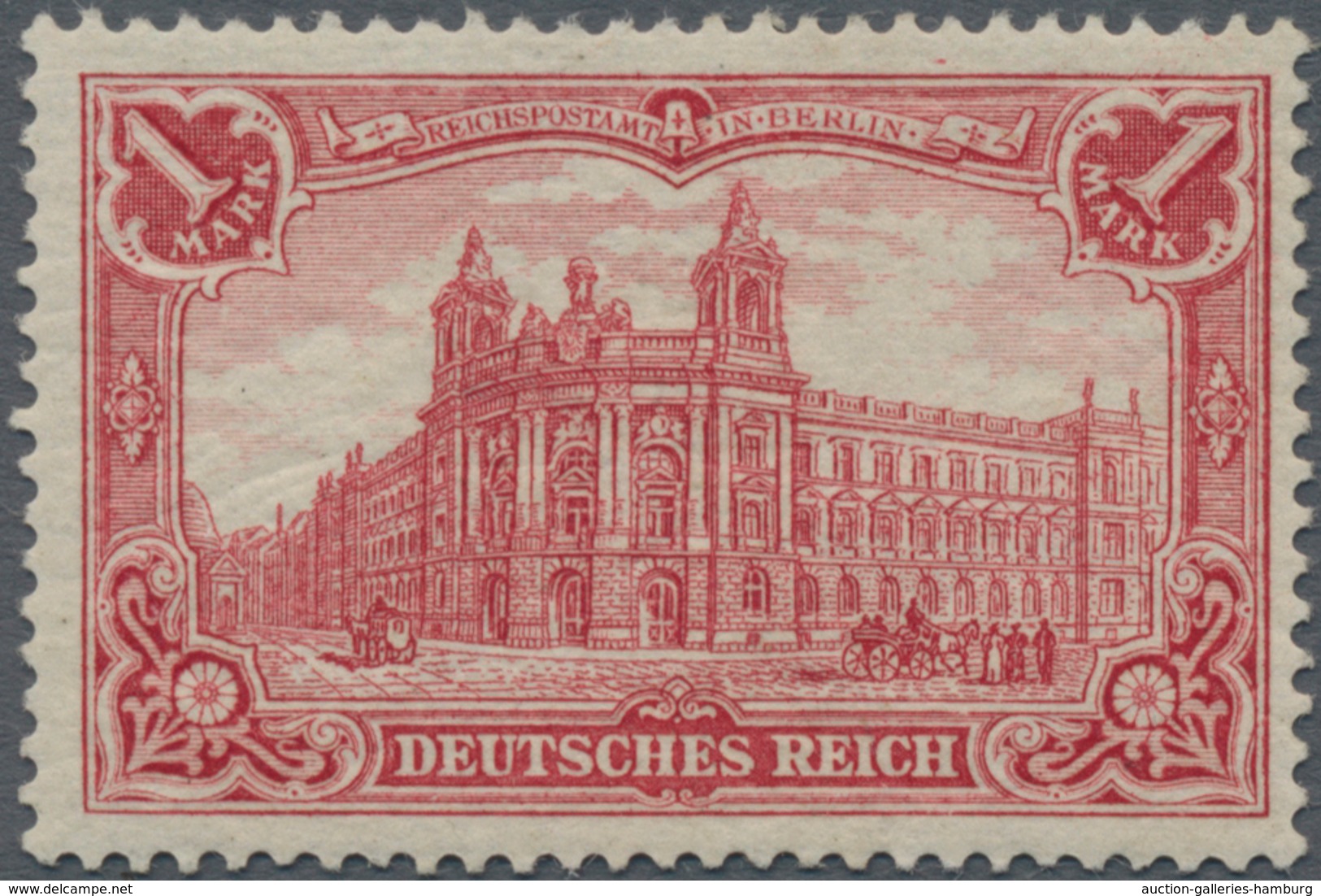 Deutsches Reich - Germania: 1902, Reichspostamt 1 Mark Karminrot Ohne Wasserzeichen Einwandfrei Gezä - Sonstige & Ohne Zuordnung