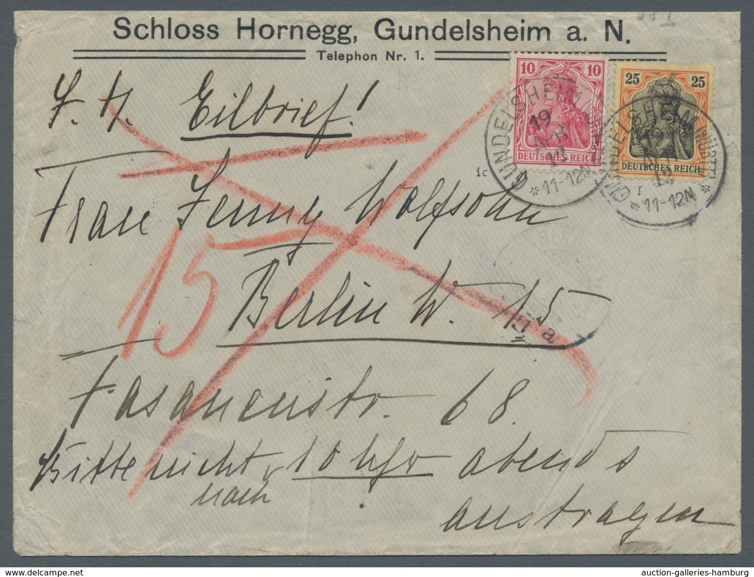 Deutsches Reich - Germania: 1905, Germania 10 Pf. In Der Besseren Farbe "dunkelkarmin Bis Magenta", - Sonstige & Ohne Zuordnung