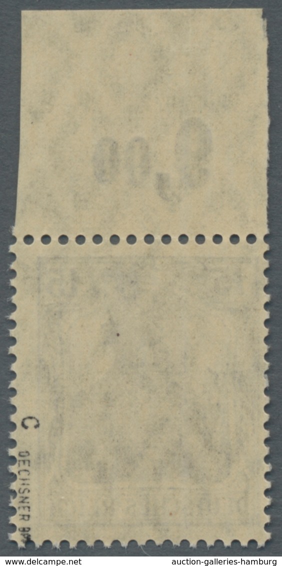 Deutsches Reich - Inflation: 1917; Germania 15 Pf. Dunkelblauviolett Postfrisch Mit Oberrand (Platte - Unused Stamps