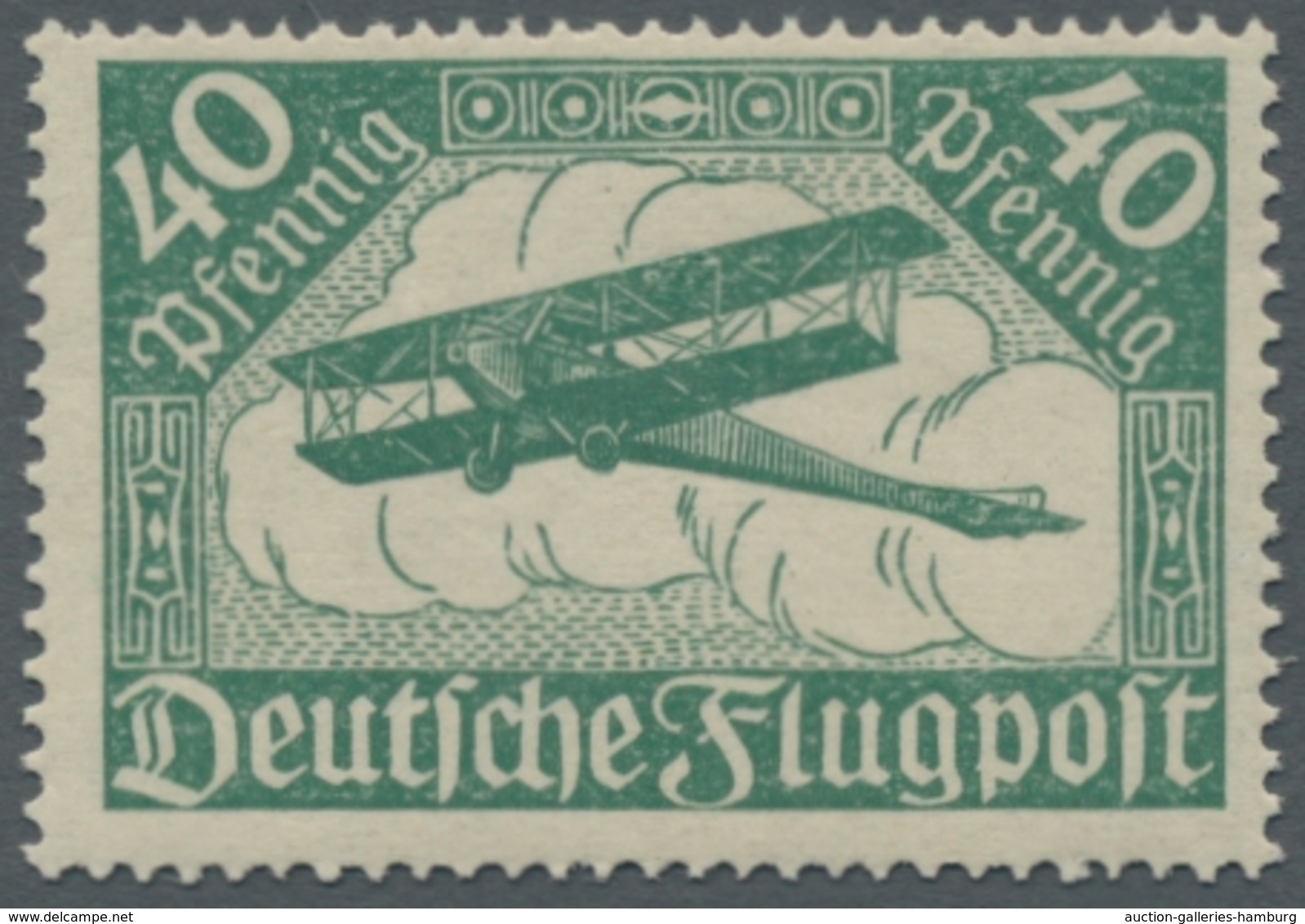 Deutsches Reich - Inflation: 1919, Flugpostmarken, Die 40 Pfg. In Der Seltenen Farbe Hell- Bis Gelbl - Nuevos