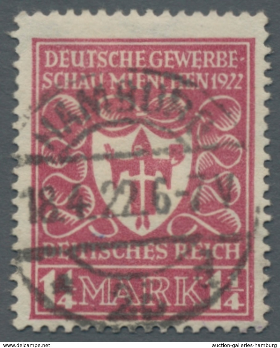 Deutsches Reich - Inflation: 1922, Gewerbeschau, 1 1/4 M. In Der Seltenen Farbe Lebhaftrötlichkarmin - Unused Stamps