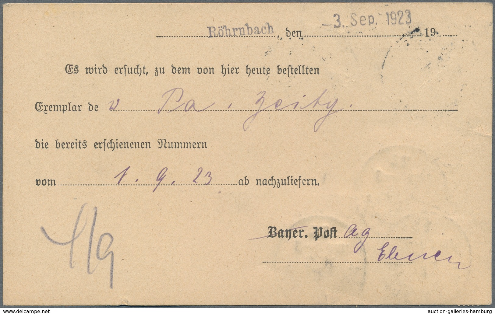 Deutsches Reich - Inflation: 1923, 30 Tsd. Auf 10 M. Ultramarin MiF Als Spezielle Portostufe Mit 37. - Ungebraucht