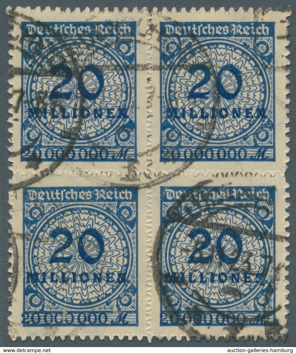 Deutsches Reich - Inflation: 1923, Freimarken Im Korbdeckel-Muster, 20 Mio Ultramarin, Im Durchstoch - Unused Stamps