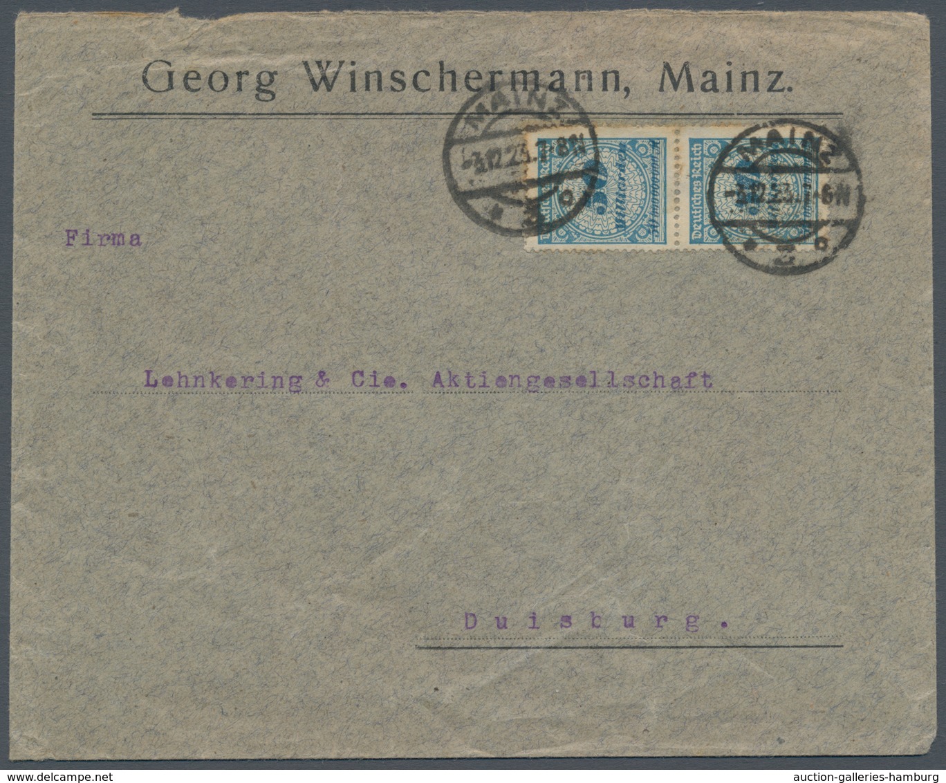 Deutsches Reich - Inflation: 1923, 50 Mrd. Im Senkrechten Paar Als Seltene MeF Auf Sog. "Dezembrief" - Unused Stamps