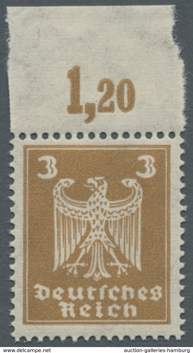 Deutsches Reich - Weimar: 1924; Reichsadler 3 Pfg. Mit Liegendem Wasserzeichen Postfrisch Mit Oberra - Other & Unclassified