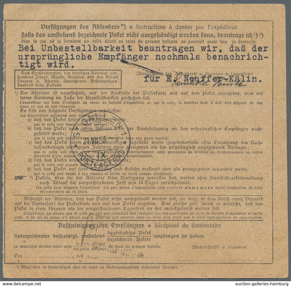 Deutsches Reich - Weimar: 1933, Paketkarte Von KIRSCHAU (Sachsen) In Die Schweiz, Mit Guter Frankatu - Other & Unclassified