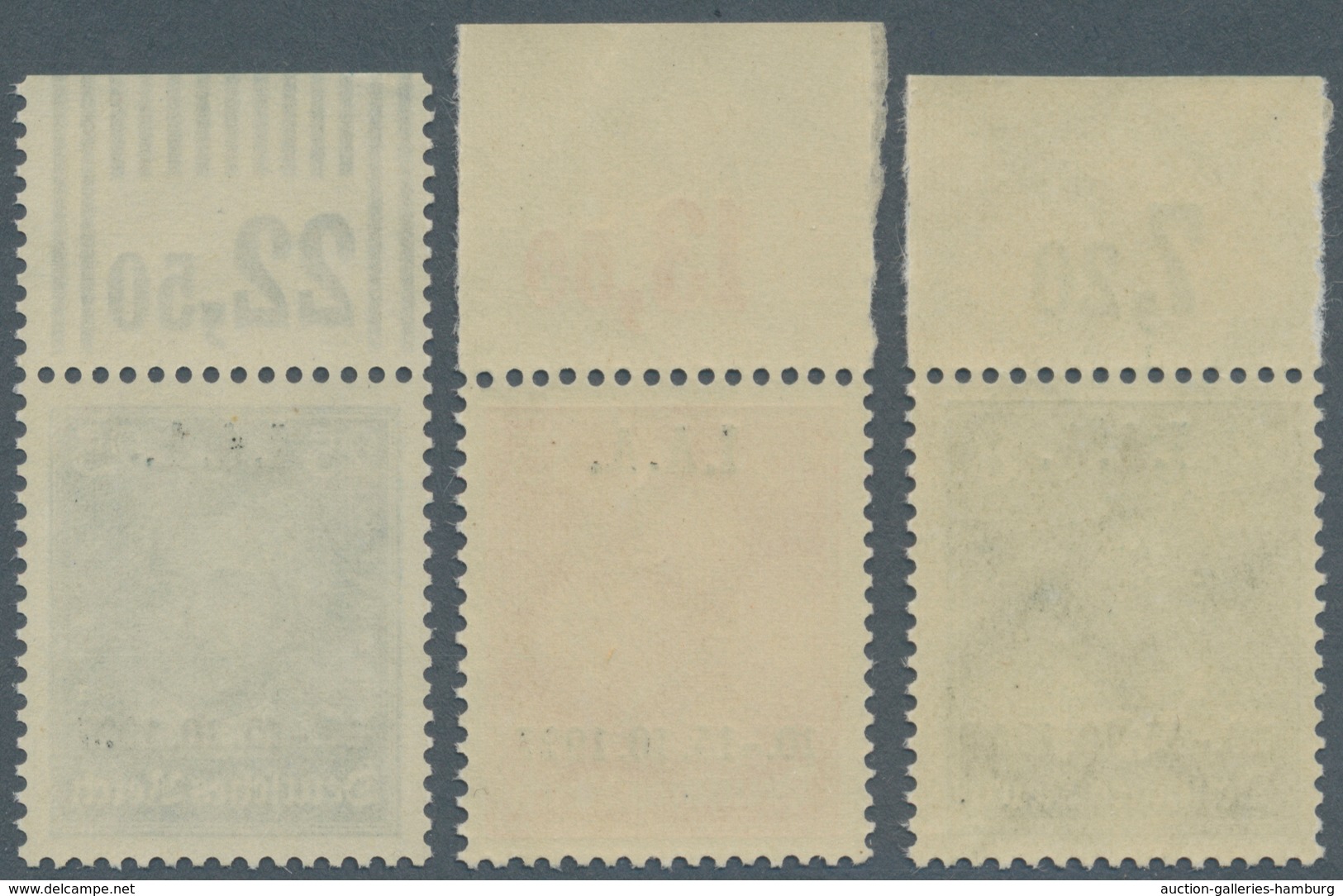 Deutsches Reich - Weimar: 1927, I.A.A.Oberrandsatz Mit 8+15 Pfg. Im Platten- Und 25 Pfg. Im Walzendr - Sonstige & Ohne Zuordnung