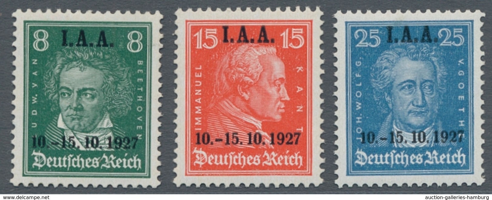 Deutsches Reich - Weimar: 1927, Internationale Automobil-Ausstellung, Komplett Postfrisch, Mi. 240,- - Sonstige & Ohne Zuordnung