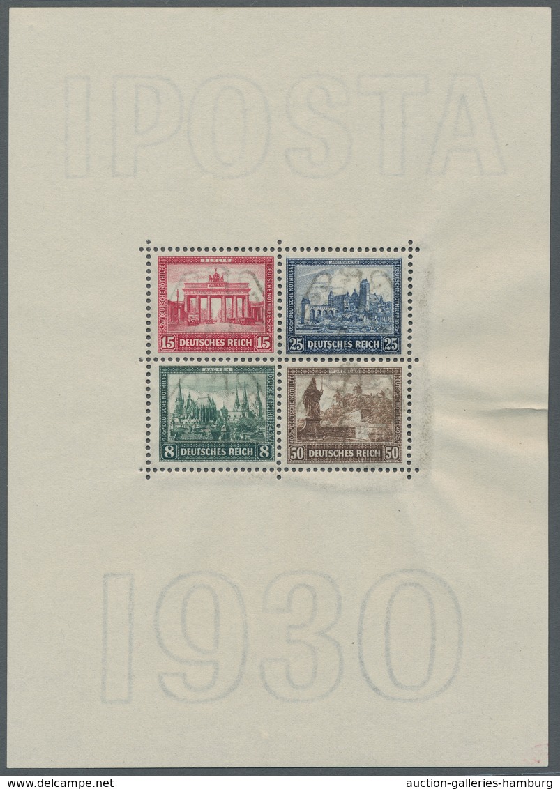 Deutsches Reich - Weimar: 1930,"IPOSTA"-Block Postfrisch In Bis Auf Rechtsseitig Etwas Gestauchtem B - Autres & Non Classés