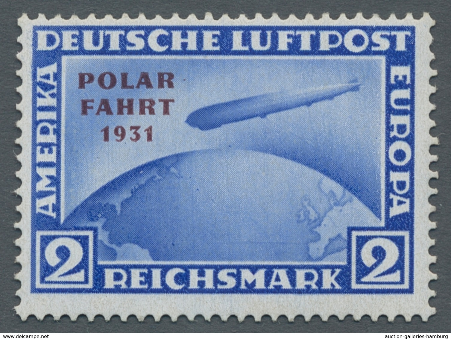 Deutsches Reich - Weimar: 1931; Polarfahrt 2 RM Ohne Bindestrich Nach POLAR Ungebraucht Mit Original - Other & Unclassified