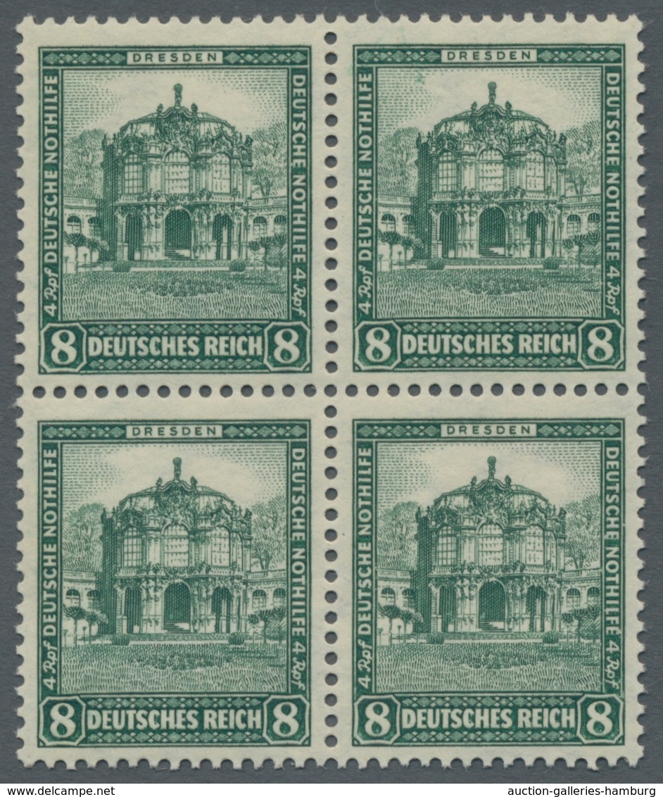 Deutsches Reich - Weimar: 1931; Nothilfe 4 Werte Komplett In Postfrischen Viererblöcken, Tadellose Q - Other & Unclassified