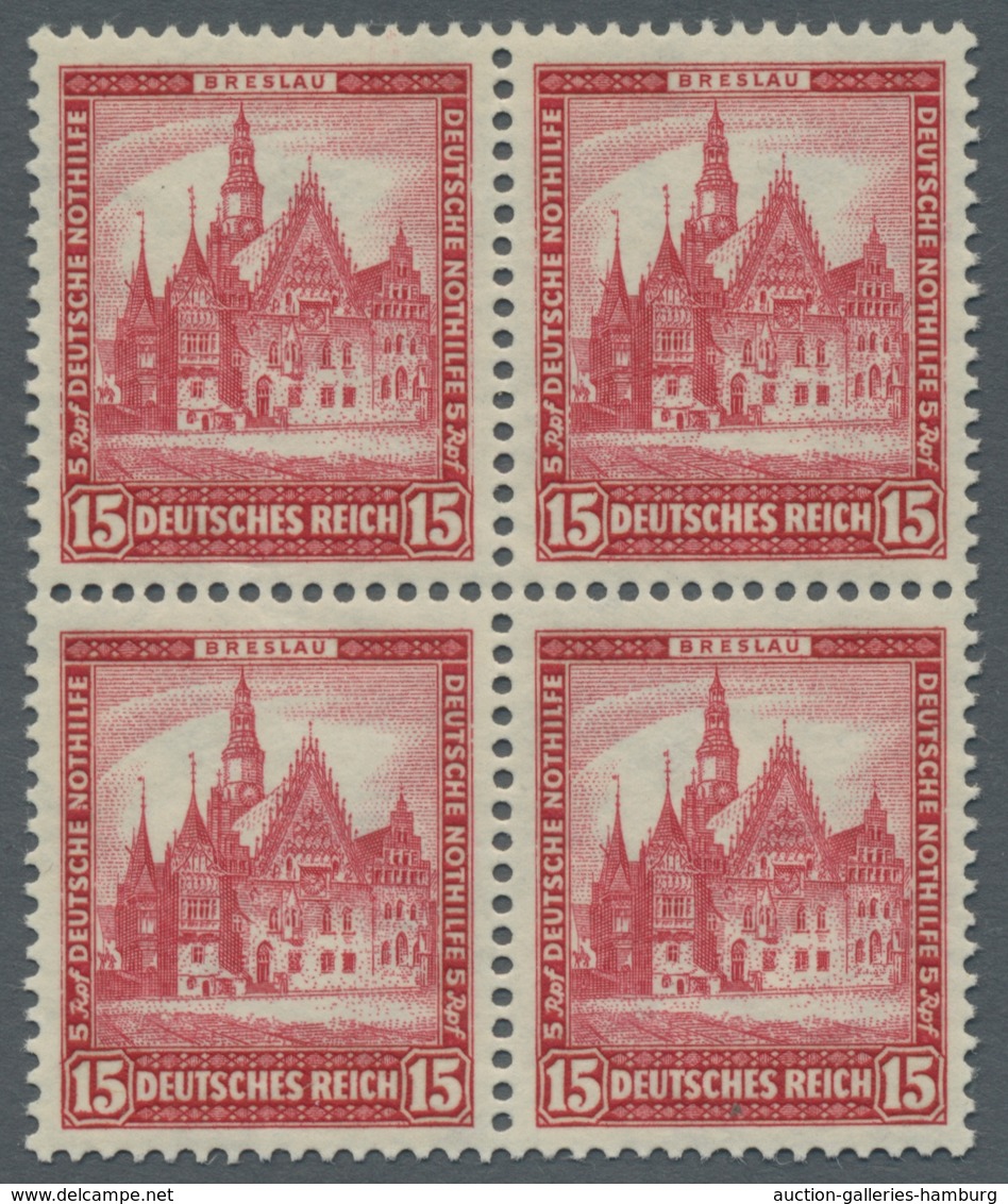 Deutsches Reich - Weimar: 1931; Nothilfe 4 Werte Komplett In Postfrischen Viererblöcken, Tadellose Q - Other & Unclassified