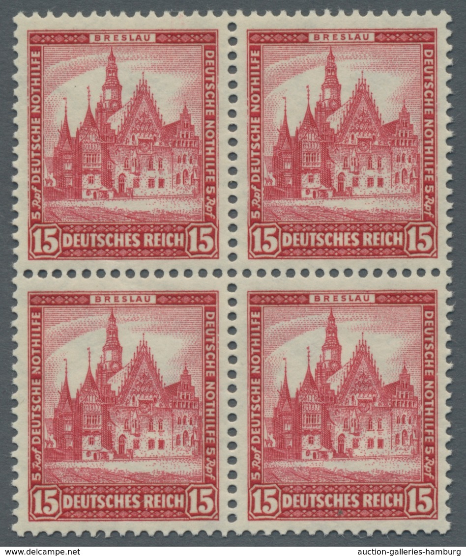 Deutsches Reich - Weimar: 1931; Nothilfe 4 Werte Komplett In Postfrischen Viererblöcken, Tadellose Q - Sonstige & Ohne Zuordnung