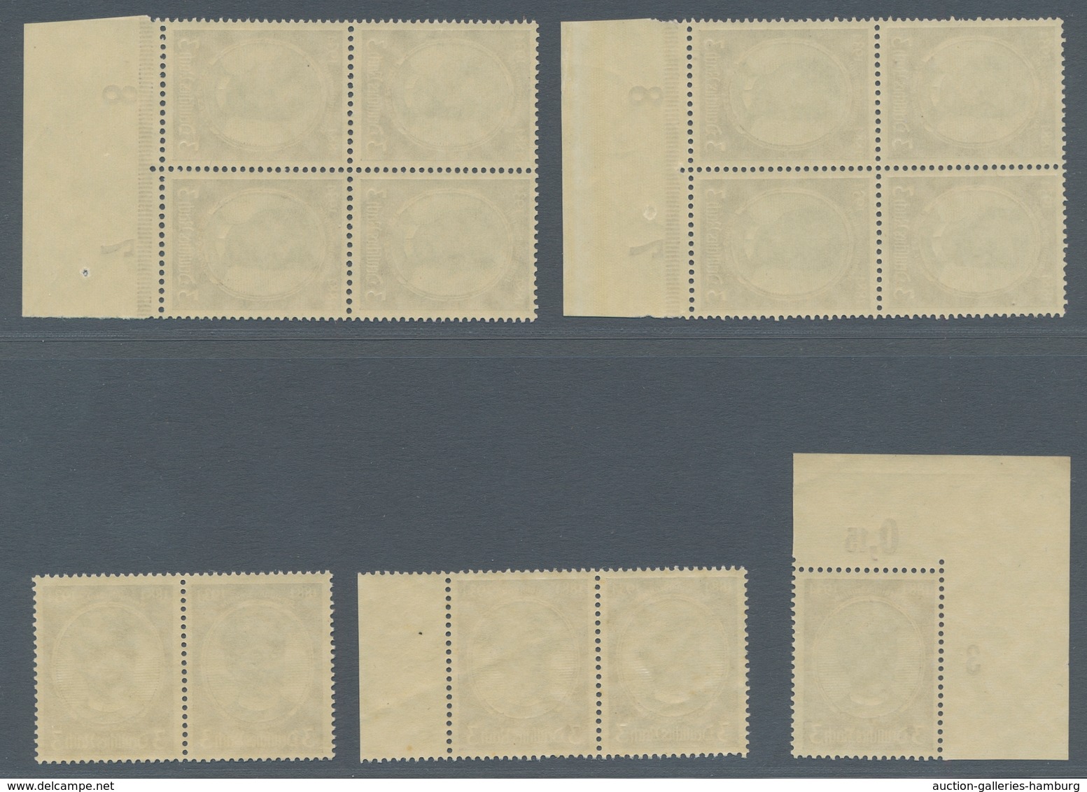 Deutsches Reich - 3. Reich: 1934, Kolonialforscher Lüderitz 3 Pfennig, Partie Von 50 Postfrischen We - Briefe U. Dokumente