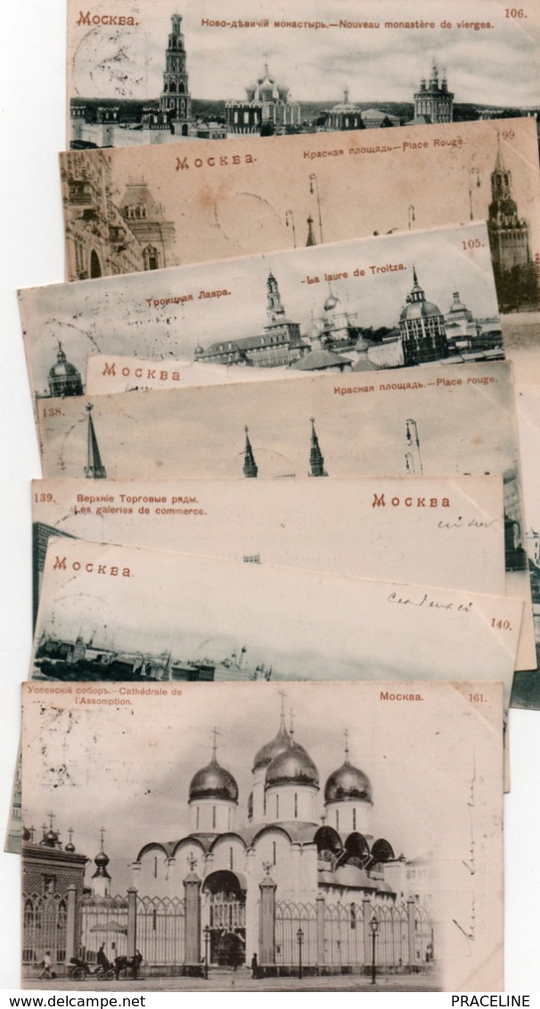 MOSCOU-1900--LOT DE 62 CARTES-