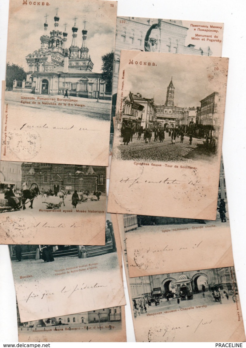 MOSCOU-1900--LOT DE 62 CARTES-