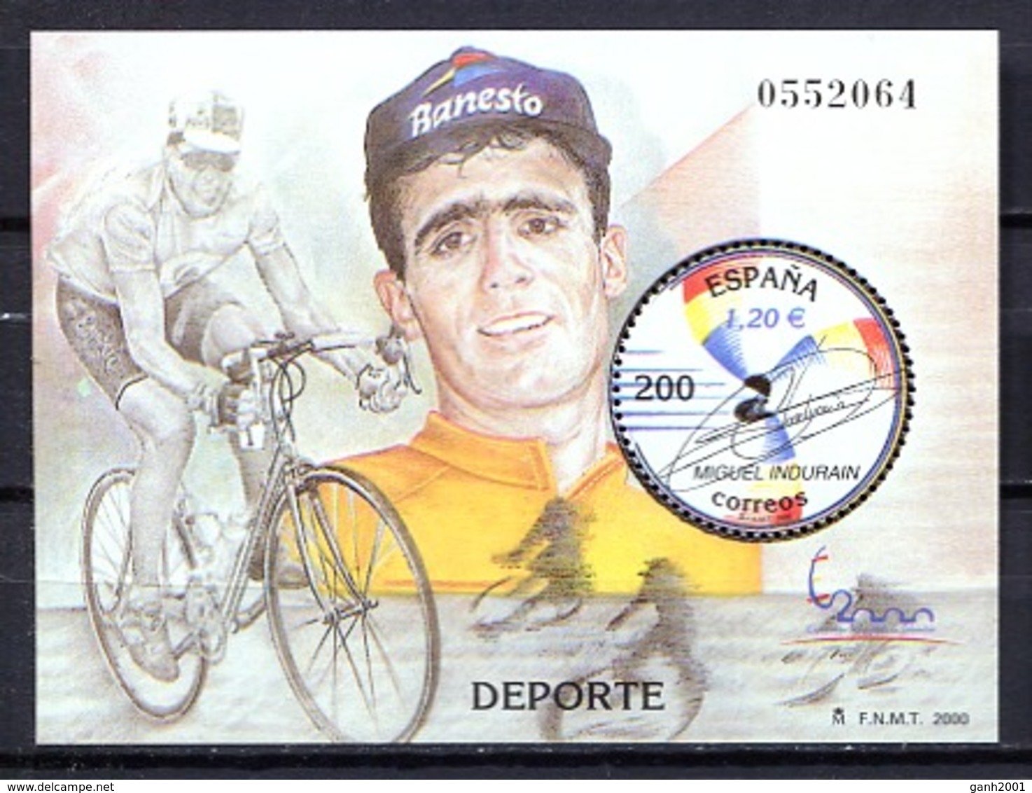 Spain 2000 España / Cycling Miguel Indurain MNH Radfahren Ciclismo / Jp00  3-3 - Cyclisme