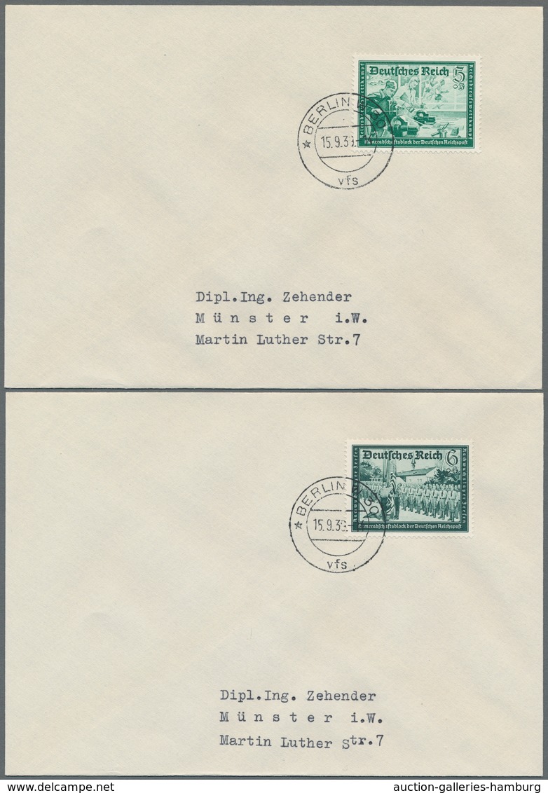 Deutsches Reich - 3. Reich: 1939, Postkameradschaft, Kplt Satz Auf 12 Einzel-FDC's Je Einzeln Mit Be - Covers & Documents