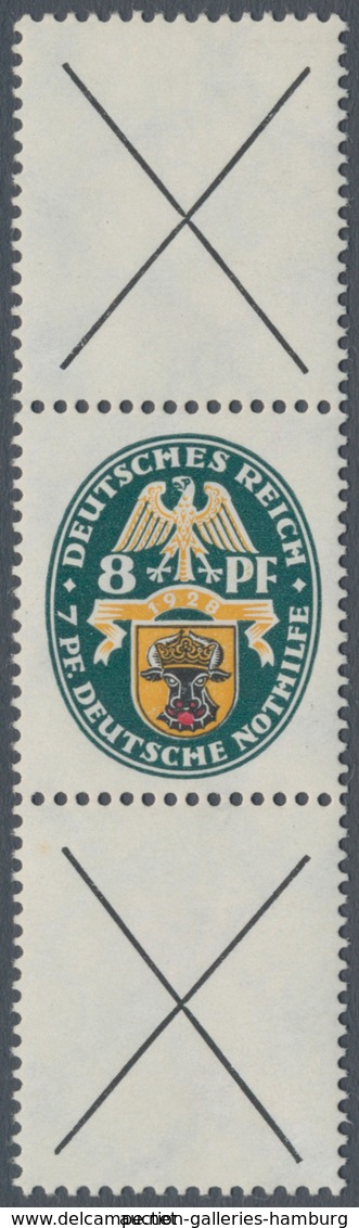 Deutsches Reich - Zusammendrucke: 1928, Nothilfe 1928 X+8+X, Qualitätsstück Mit Sauberem Falz - Zusammendrucke