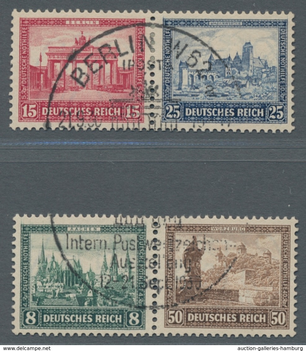 Deutsches Reich - Zusammendrucke: 1930, "15 + 25 Und 8 + 50 Pfg. IPOSTA", Die Beiden Waag. Zusammend - Zusammendrucke