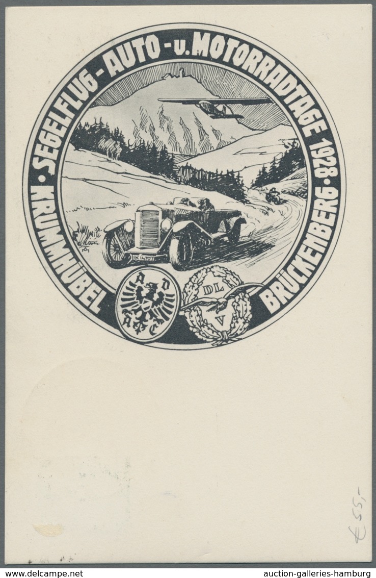 Deutsches Reich - Halbamtliche Flugmarken: 1912 Bzw. 1928, Zwei Flugkarten In Guter/sehr Guter Erhal - Airmail & Zeppelin