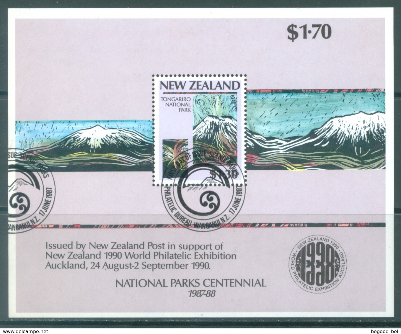 NEW ZEALAND - USED/OBLIT. - 1987 - NATIONAL PARKS - Yv BLOC 57 Mi Bl 13 SG MS1432 Sc 879a - Lot 20580 - Blocs-feuillets