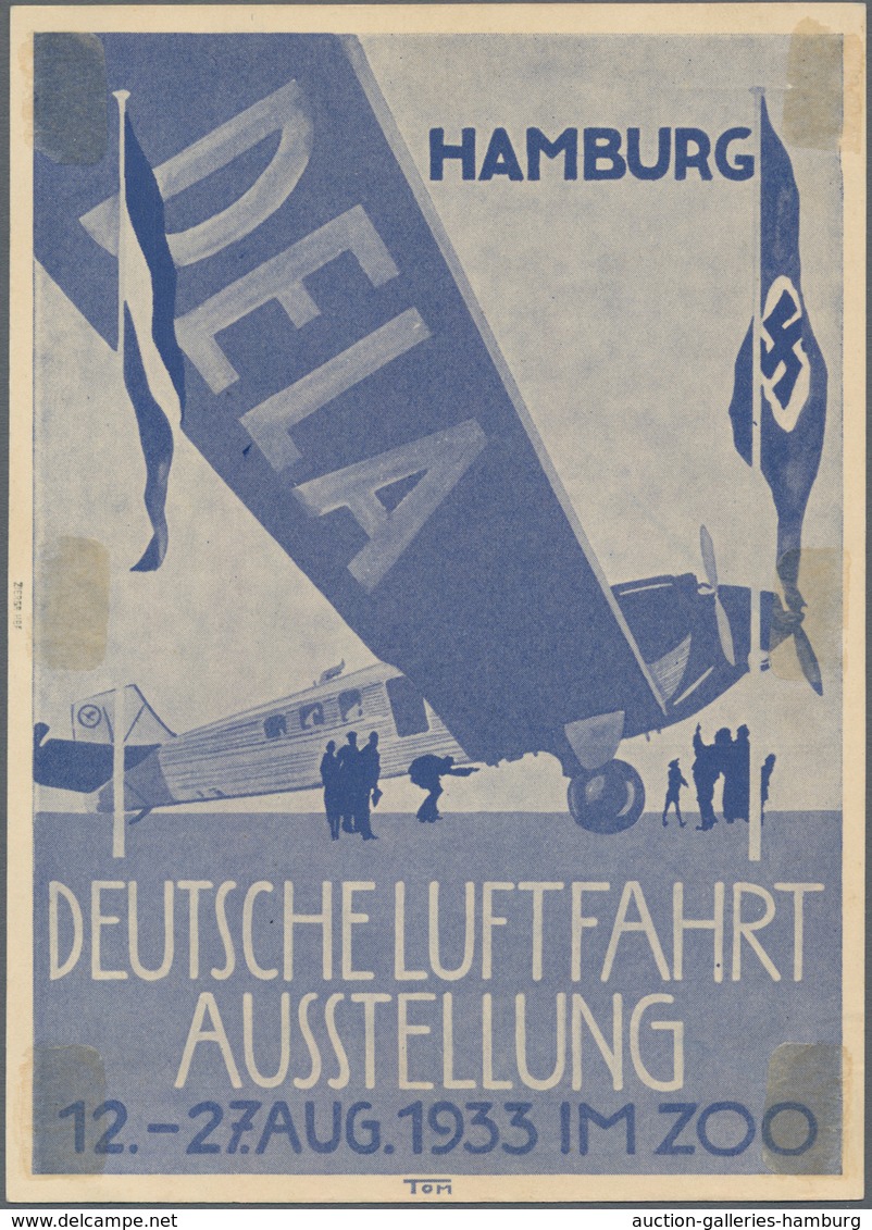 Deutsches Reich - Halbamtliche Flugmarken: 1923: Ballonfahrt Der Technischen Nothilfe Hamburg, Ungez - Luft- Und Zeppelinpost
