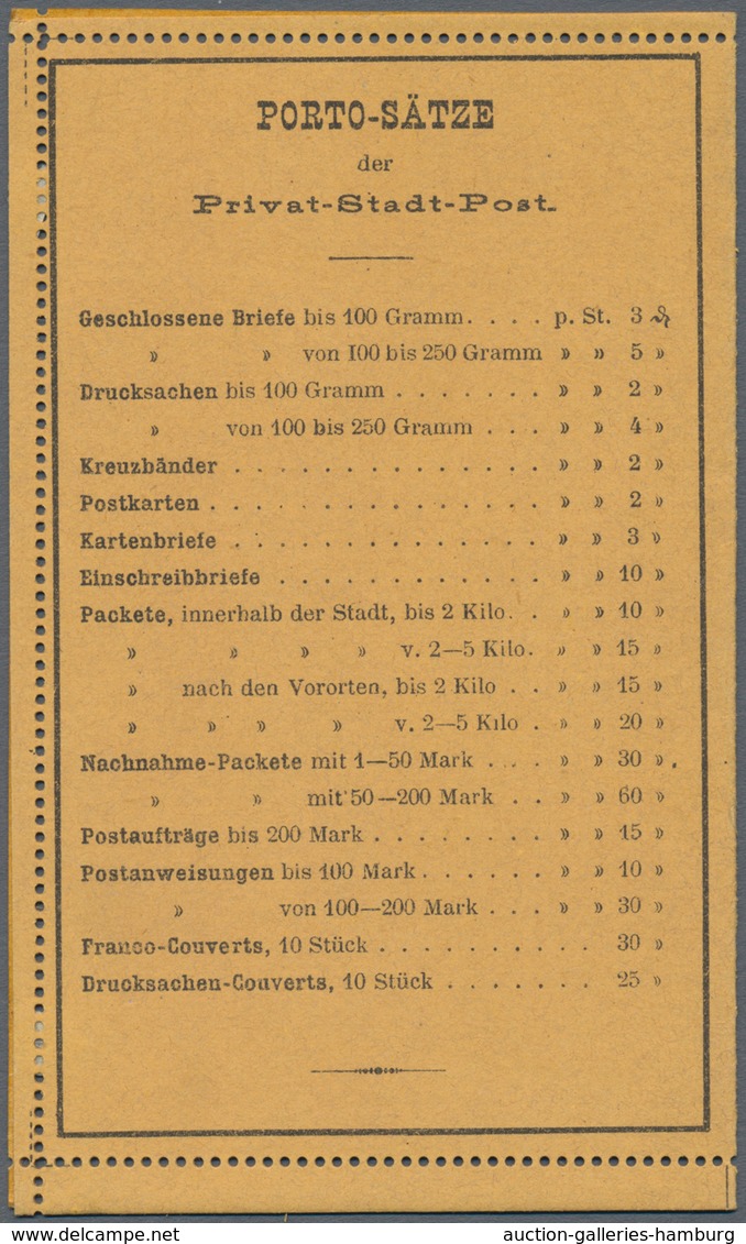 Deutsches Reich - Privatpost (Stadtpost): Strassburg, 1891/92: 5 Kartenbriefe, Nicht Gelaufen, Selte - Privatpost