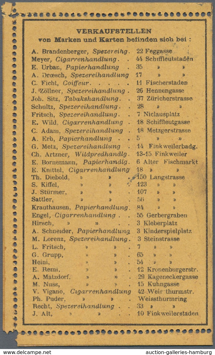 Deutsches Reich - Privatpost (Stadtpost): Strassburg, 1891/92: 5 Kartenbriefe, nicht gelaufen, selte