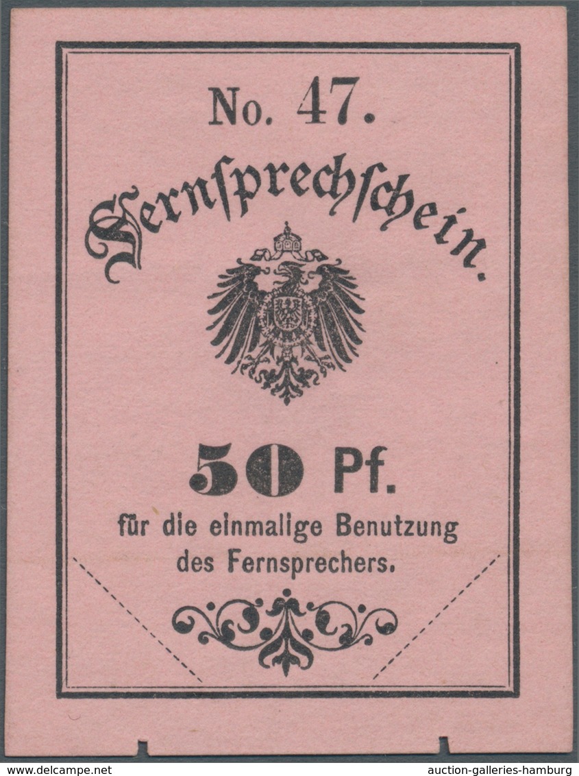 Deutsches Reich - Ganzsachen: 1889, Zwei Fernsprechscheine 50 Pf. Schwarz Auf Rosa, No. 19 Und No. 4 - Sonstige & Ohne Zuordnung