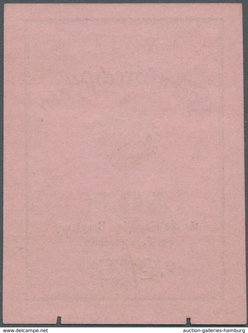 Deutsches Reich - Ganzsachen: 1889, Zwei Fernsprechscheine 50 Pf. Schwarz Auf Rosa, No. 19 Und No. 4 - Sonstige & Ohne Zuordnung