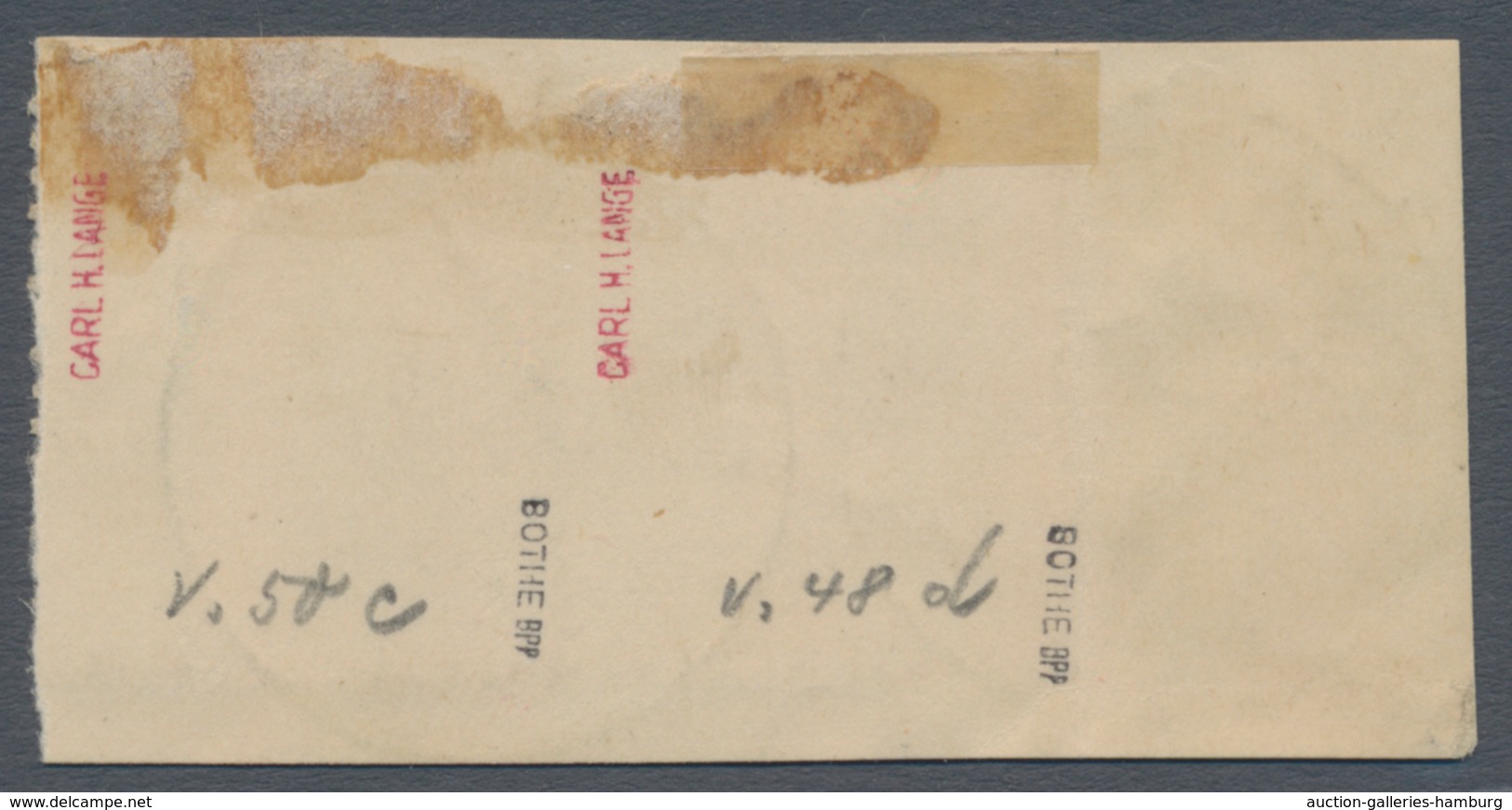 Deutsche Post In China - Vorläufer: 1896, Krone/Adler 20 U. 50 Pfg. Auf Sauberem Briefstück. Reiner - Deutsche Post In China