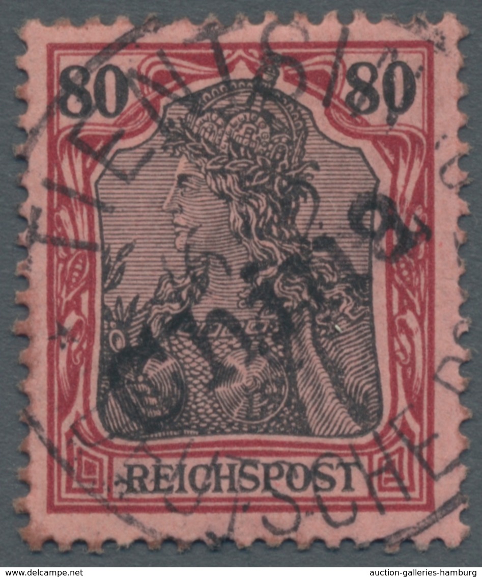 Deutsche Post In China: 1900, 80 Pfennig Handstempel Mit Klarer Entwertung TIENTSIN 16/2 01, Vorzügl - China (offices)