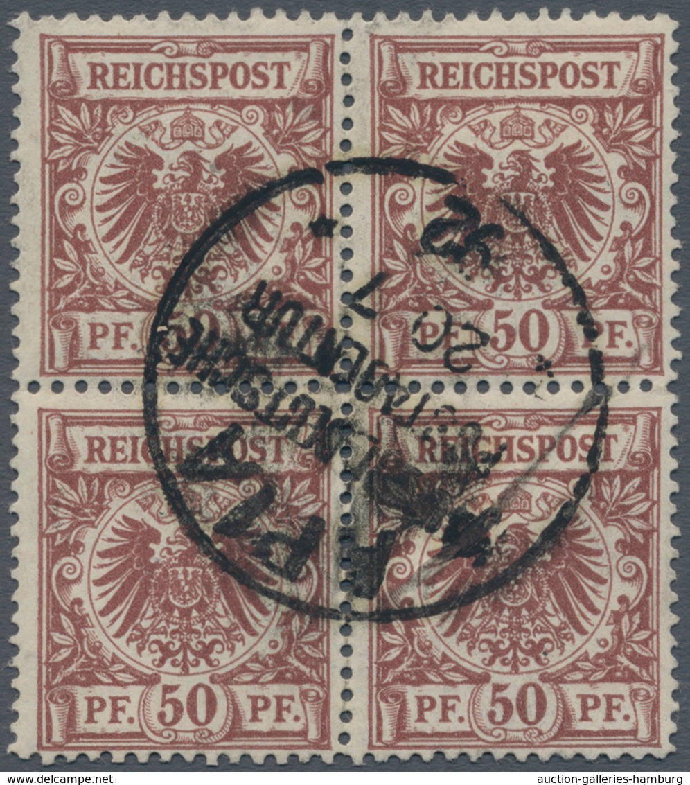 Deutsche Kolonien - Samoa - Vorläufer: 1892 Krone/Adler 50 Pfg. Im Viererblock Als Vorläufer. Reiner - Samoa