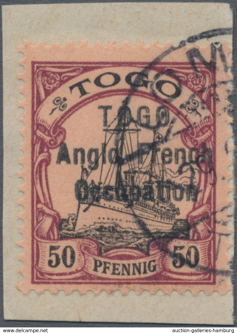 Deutsche Kolonien - Togo - Britische Besetzung: 1914, 50 Pfennig Schiffszeichnung Mit Aufdruck Type - Togo