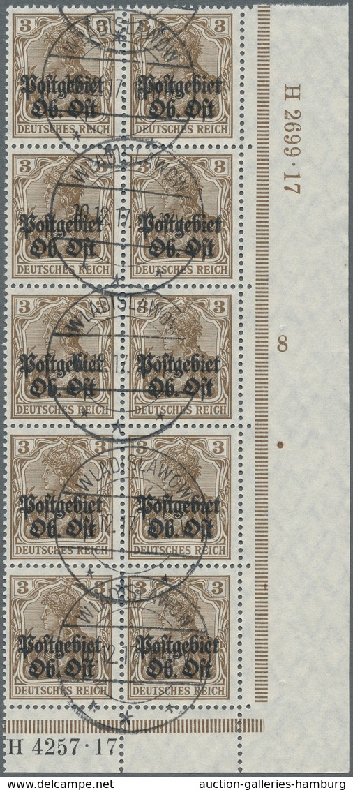 Deutsche Besetzung I. WK: Postgebiet Ober. Ost: 1916, "3 Pfg. Mit Rußigem Aufdruck", Sauber WLADISLA - Occupation 1914-18