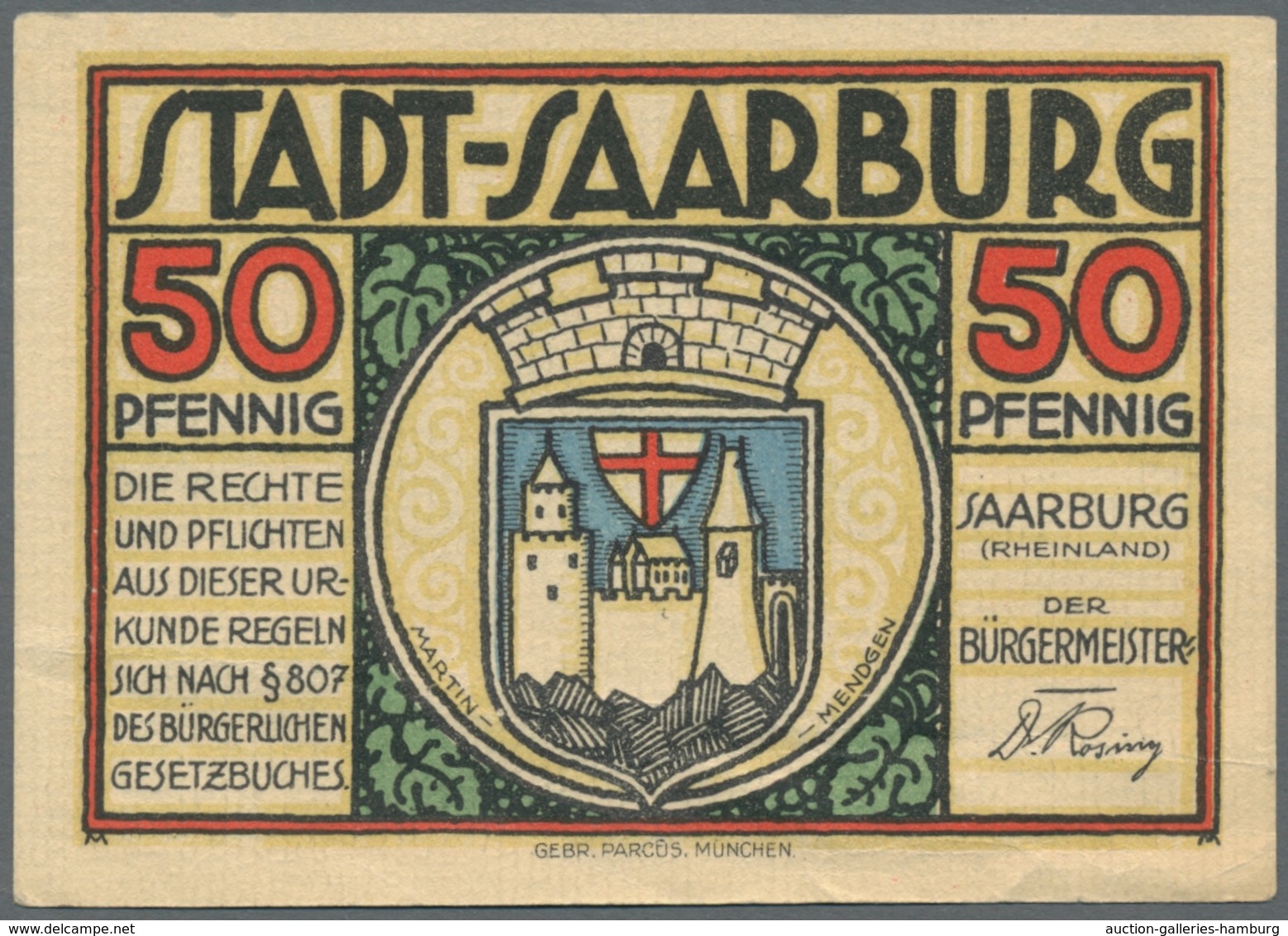 Deutsche Abstimmungsgebiete: Saargebiet: 1855-1917 (ca.) - SAARBURG/SAARGEMÜND/SAAR-UNION, hübsche Z
