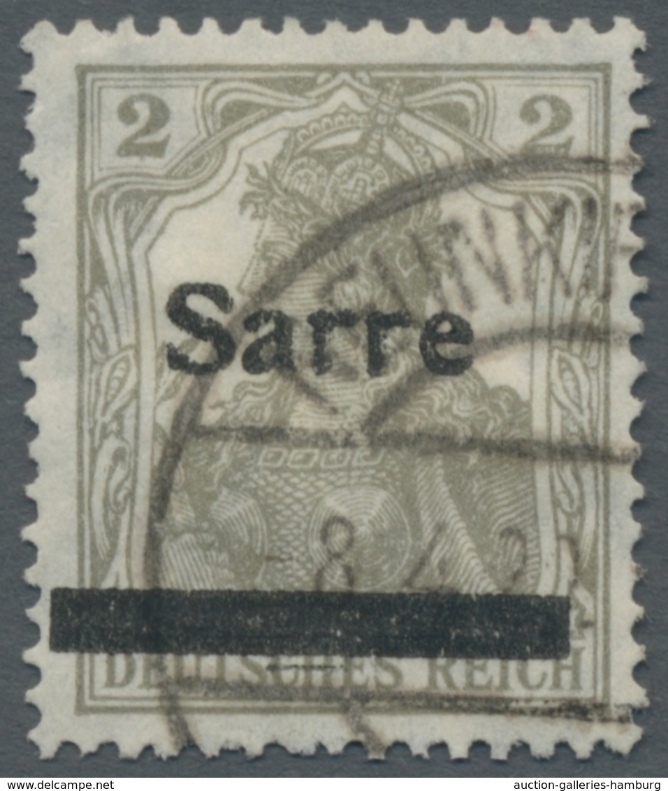 Deutsche Abstimmungsgebiete: Saargebiet: 1920, "2 Pfg. Germania/Sarre Mit Aufdruck In Type II", Saub - Covers & Documents