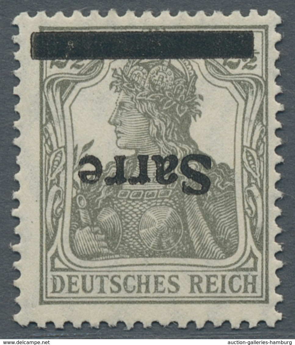 Deutsche Abstimmungsgebiete: Saargebiet: 1920, "2 ½ Pfg. Mit Germania/Sarre Mit Kopfstehendem Aufdru - Briefe U. Dokumente