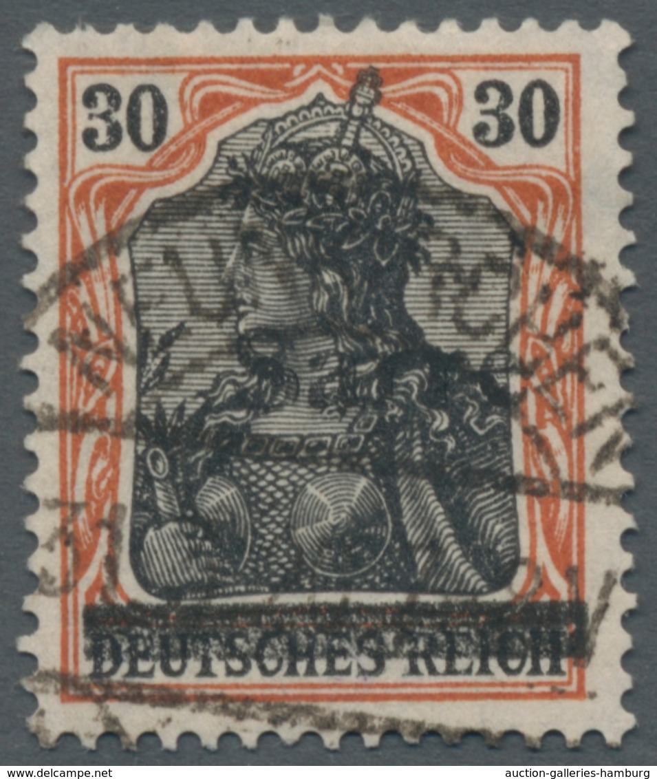 Deutsche Abstimmungsgebiete: Saargebiet: 1920, "30 Pfg. Germania/Sarre Auf Orangeweißem Papier", Sau - Briefe U. Dokumente