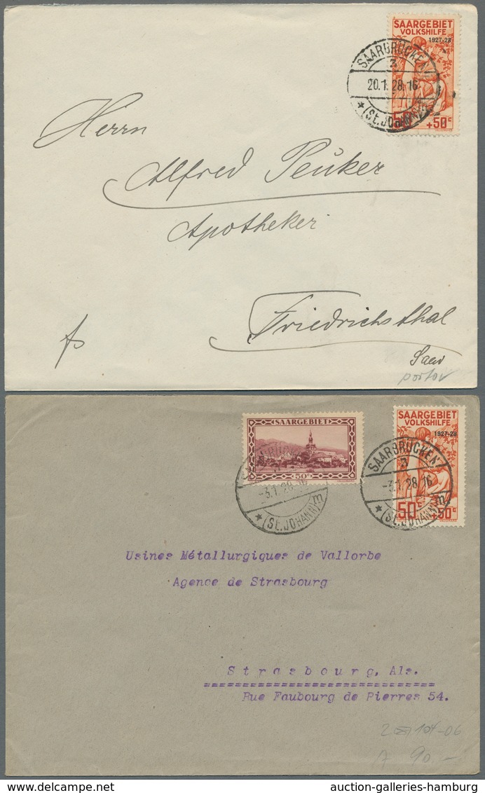 Deutsche Abstimmungsgebiete: Saargebiet: 1927, "50 C. Volkshilfe", Sauber Mit SAARBRÜCKEN 3 * (ST. J - Covers & Documents