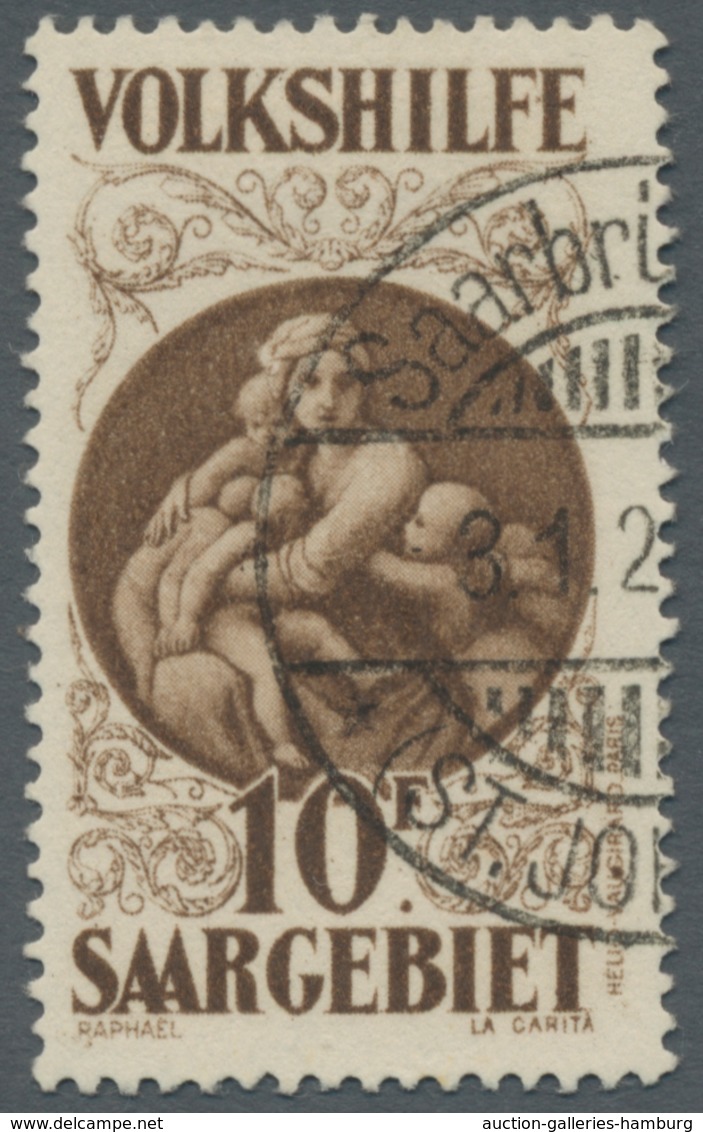 Deutsche Abstimmungsgebiete: Saargebiet: 1928, "10 Fr. Madonna", Sauber Mit "Saarbrücken 3 * (St. Jo - Covers & Documents