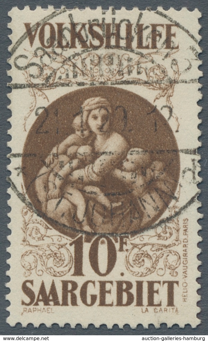 Deutsche Abstimmungsgebiete: Saargebiet: 1928, "10 Fr. Madonna", Farbfrischer Wert Mit Vollstempel " - Covers & Documents