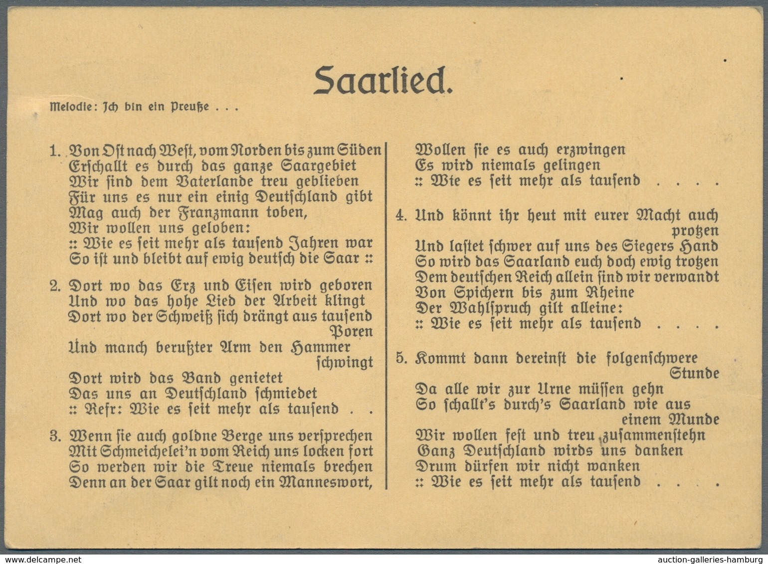 Deutsche Abstimmungsgebiete: Saargebiet: 1935, Volksabstimmung, Zwölf Dokumente, Erinnerungs- U. Pro - Covers & Documents