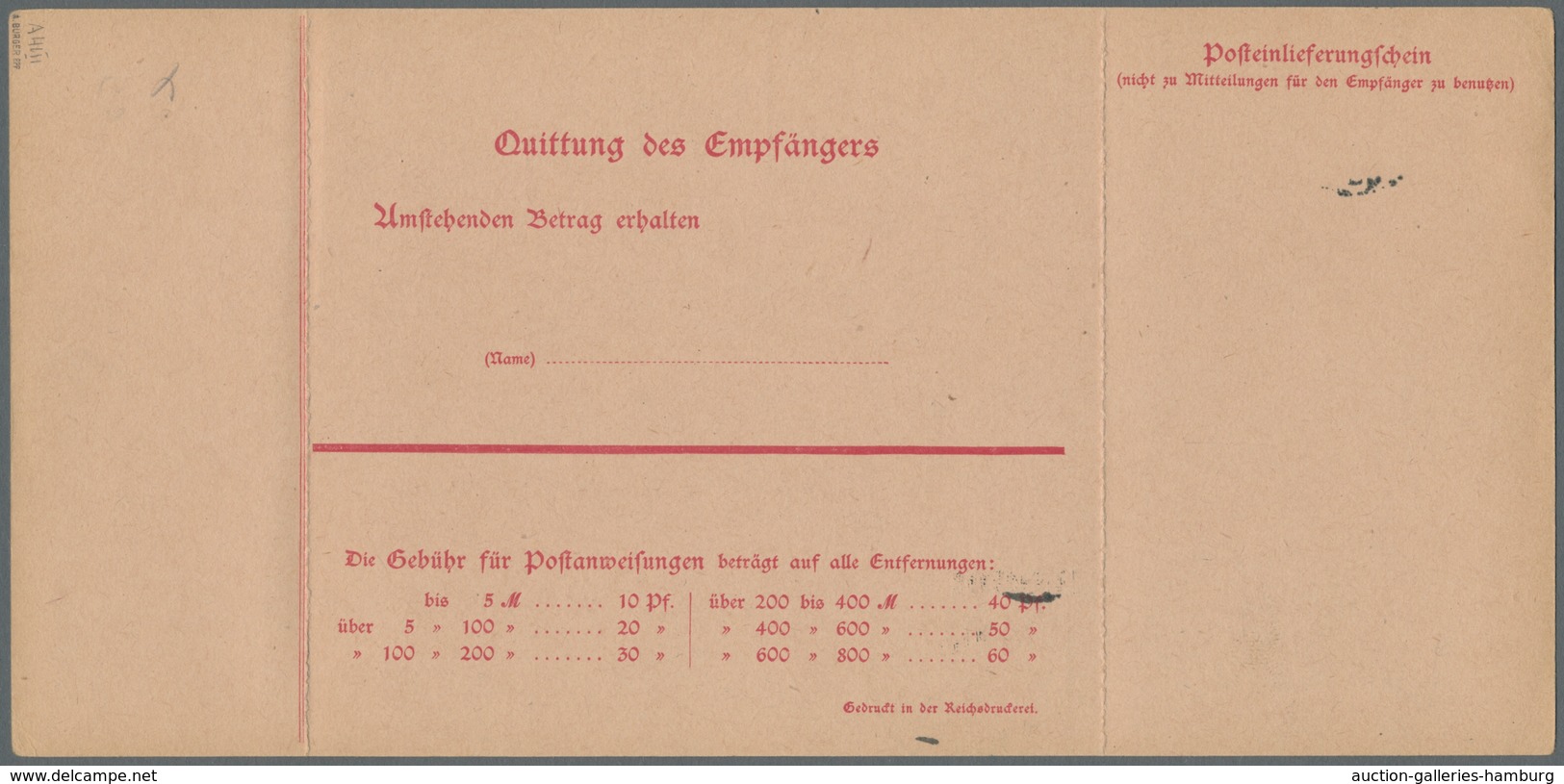 Deutsche Abstimmungsgebiete: Saargebiet - Ganzsachen: 1920, "10 Pfg. Germania/Saargebiet Type III", - Ganzsachen