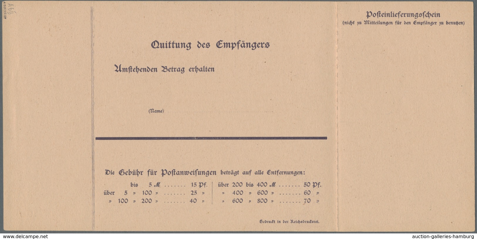 Deutsche Abstimmungsgebiete: Saargebiet - Ganzsachen: 1920, "15 Pfg. Germania/Saargebiet", Ungebrauc - Postal Stationery