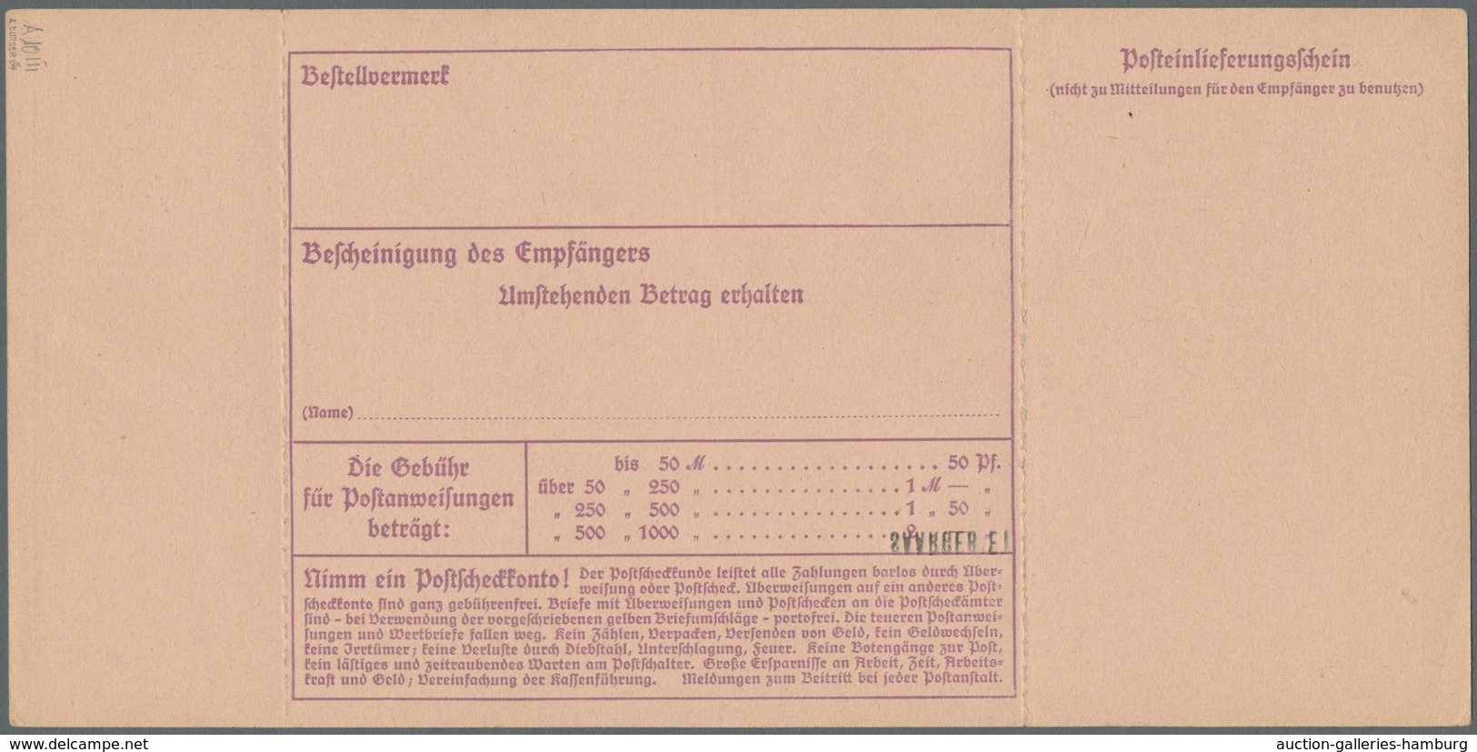 Deutsche Abstimmungsgebiete: Saargebiet - Ganzsachen: 1920, "50 Pfg. Germania/Saargebiet Mit Aufdruc - Enteros Postales