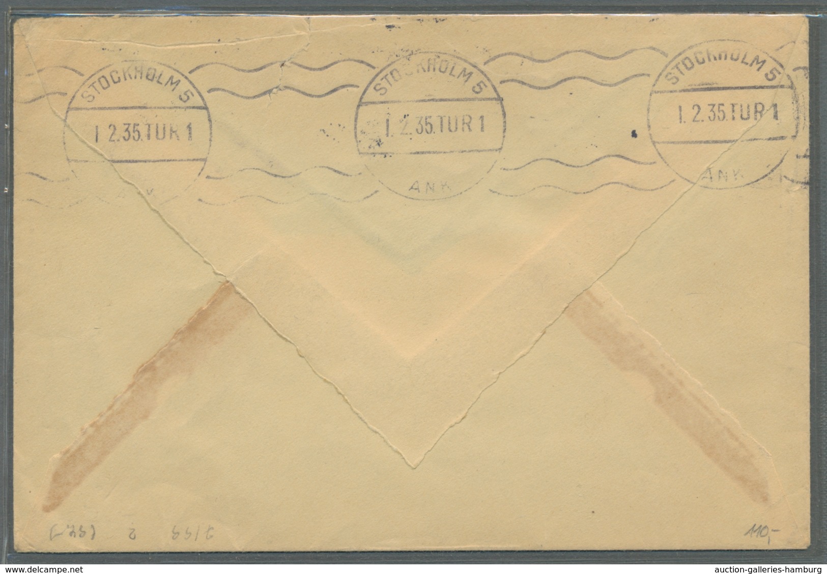 Deutsche Abstimmungsgebiete: Saargebiet - Feldpost: 1935, Schwedische Feldpost Aus Dem Saargebiet, F - Briefe U. Dokumente