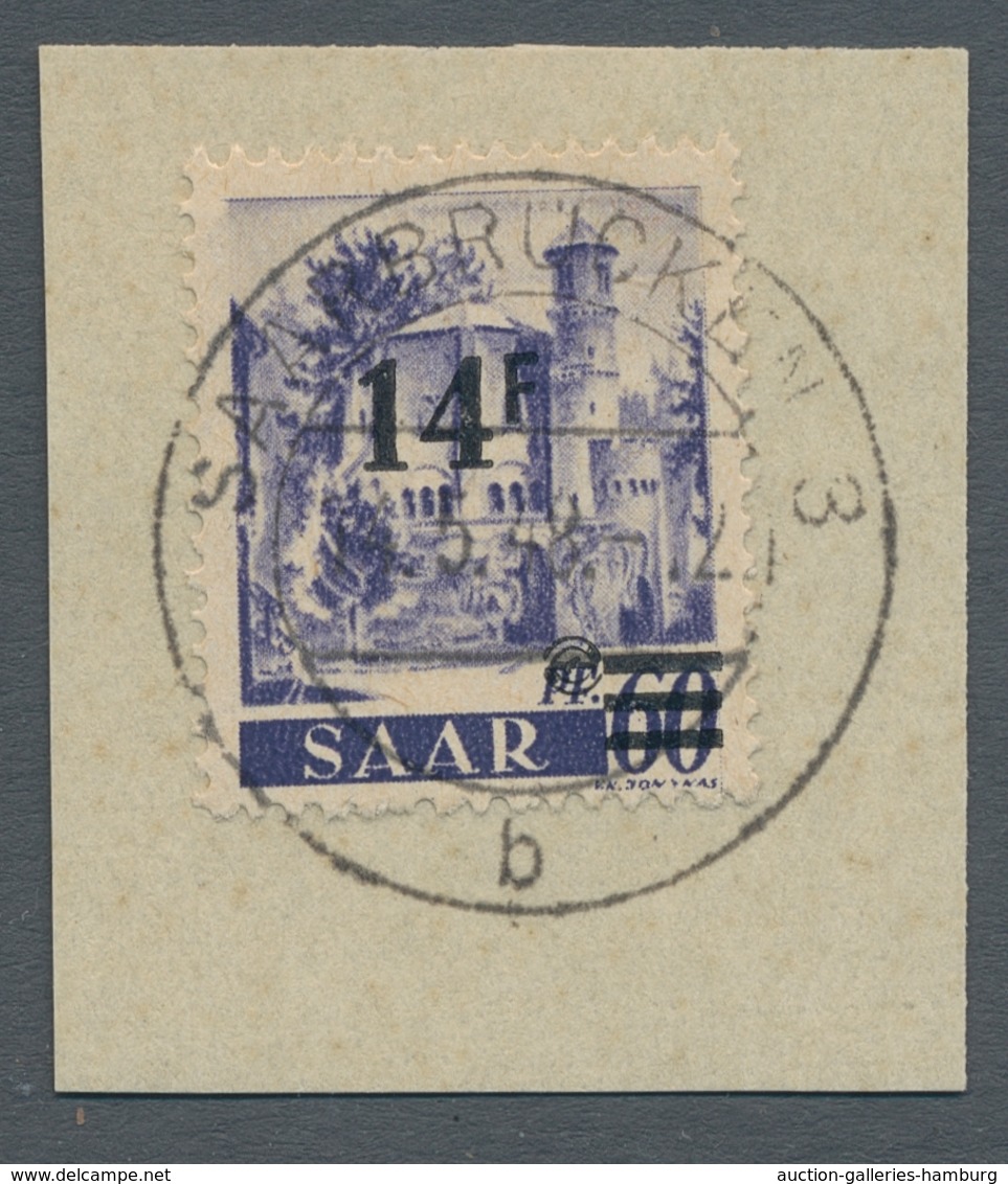 Saarland (1947/56): 1947, "Urdruck"-Ausgabe Komplett Auf Luxusbriefstücken, Einheitlich Mit Aufrecht - Ungebraucht